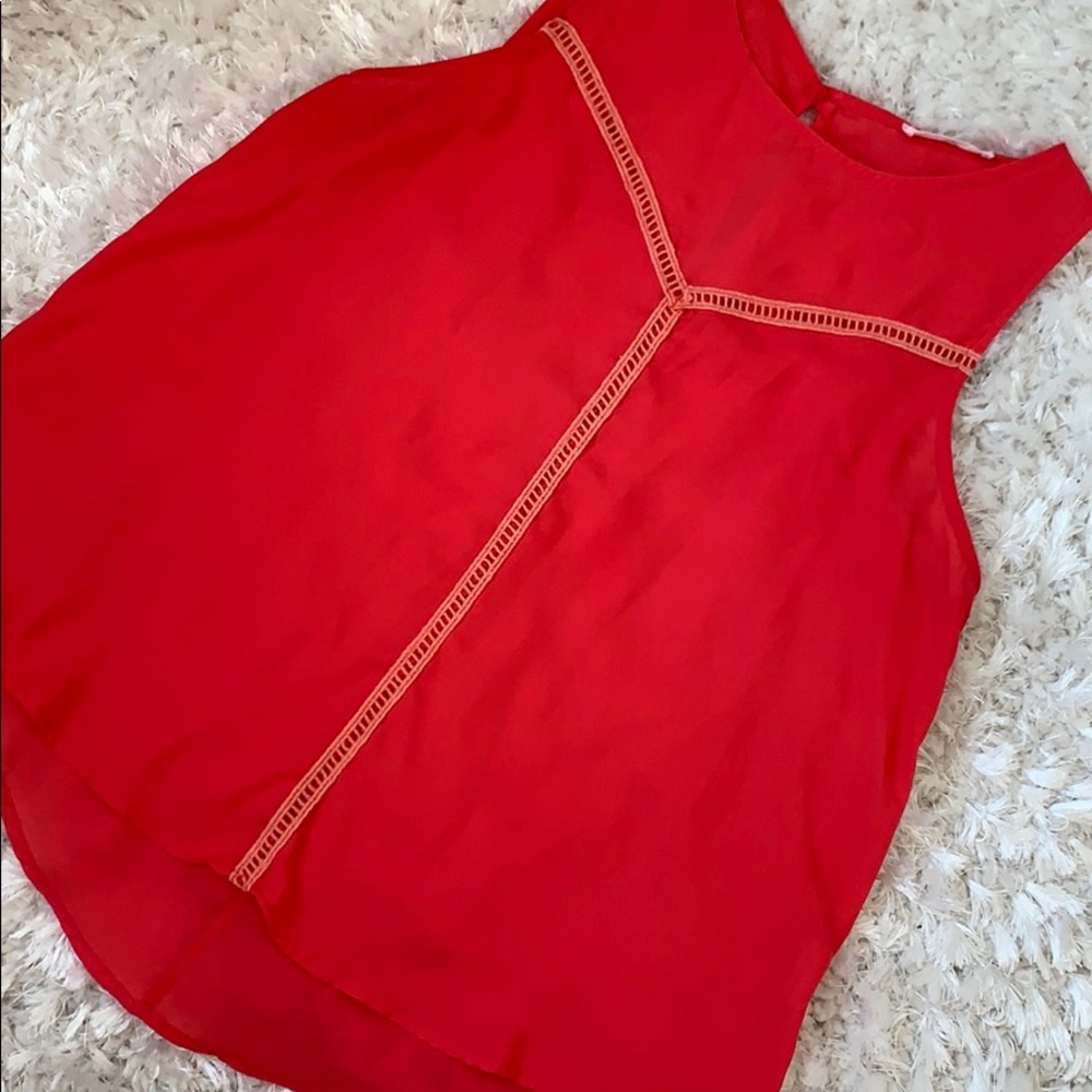 Coral Embroidered Blouse